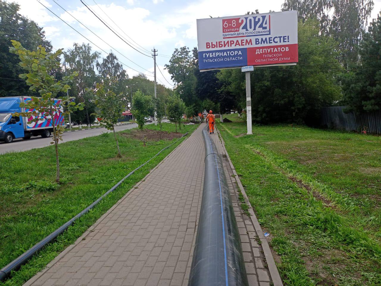 В мкр. Центральный завершены работы по капитальному ремонту системы водоотведения.