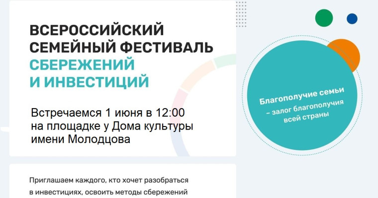 1 июня 2025 года в 12-00 ссостоится муниципальный этап Всероссийского семейного фестиваля сбережений и инвестиций. 1 июня 2025 года в 12-00 ссостоится муниципальный этап Всероссийского семейного фестиваля сбережений и инвестиций.