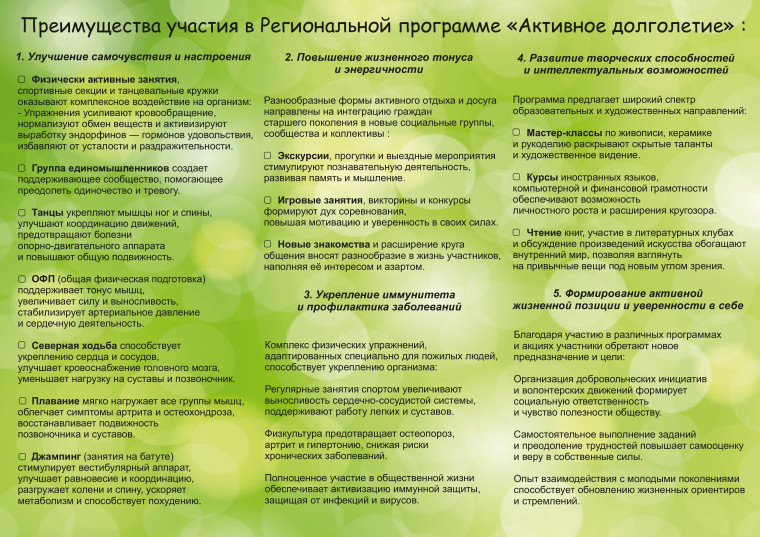 Приглашаем принять участие в программе "Активное долголетие". Приглашаем принять участие в программе "Активное долголетие".